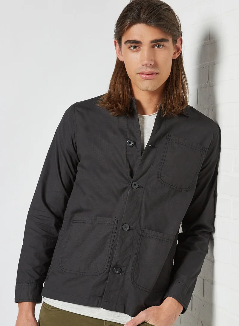 BRAVE SOUL Basic Cotton Shacket