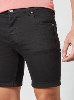 BRAVE SOUL Stretch Fit Denim Shorts Black Wash  - Image 4
