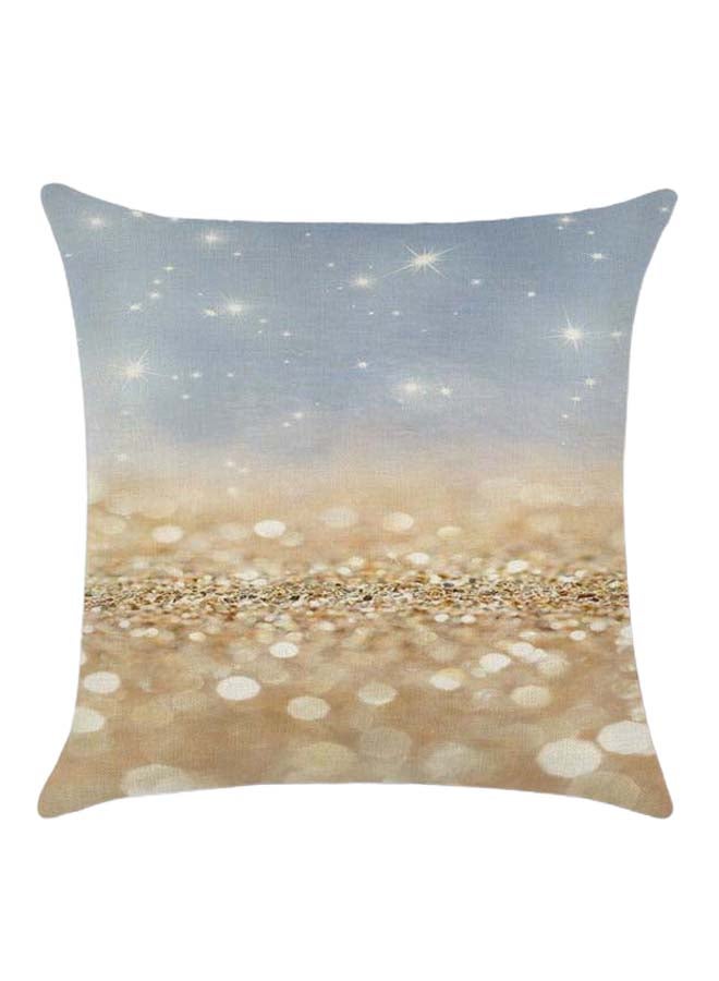 RISHAHOME Sky & Sand Printed Cushion Cover Cotton Blend Multicolour 45 x 45cm 