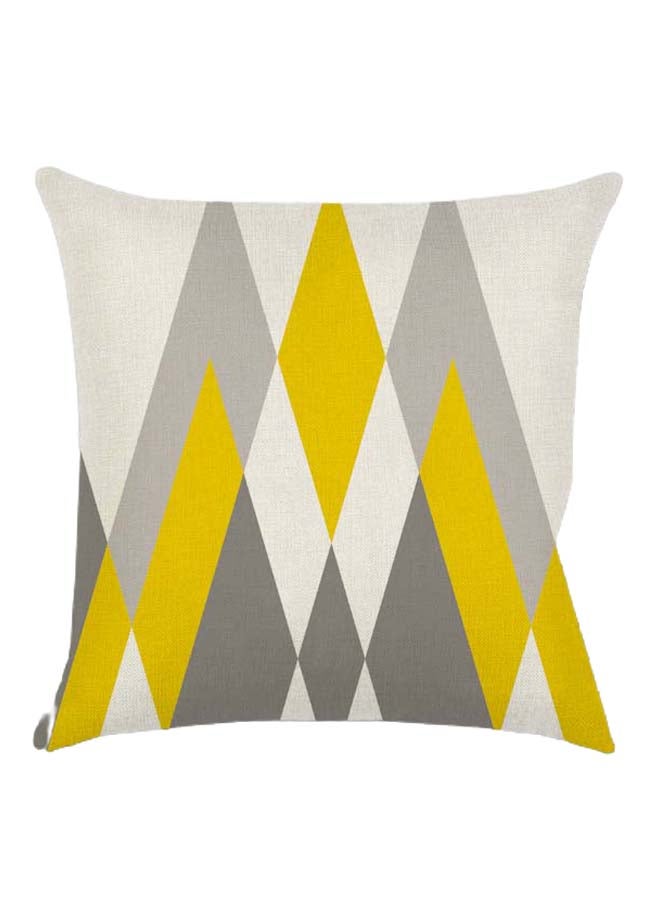 RISHAHOME Geometry Printed Cushion Cover Cotton Blend Multicolour 45 x 45cm 