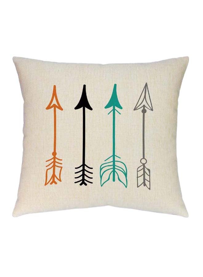 RISHAHOME Arrows Printed Cushion Cover Cotton Blend Multicolour 45 x 45cm 