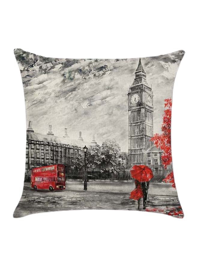 RISHAHOME Scenary Printed Cushion Cover Cotton Blend Multicolour 45 x 45cm 