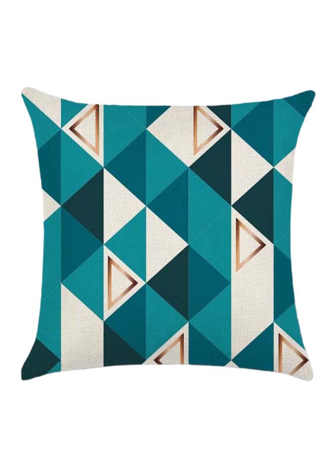 RISHAHOME Geometry Printed Cushion Cover Cotton Blend Multicolour 45 x 45cm 