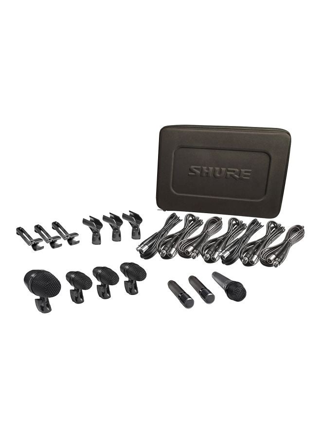 Shure 21-Piece PGA Drum Microphone System Set PGADRUMKIT7 Black/Silver  - Image 1