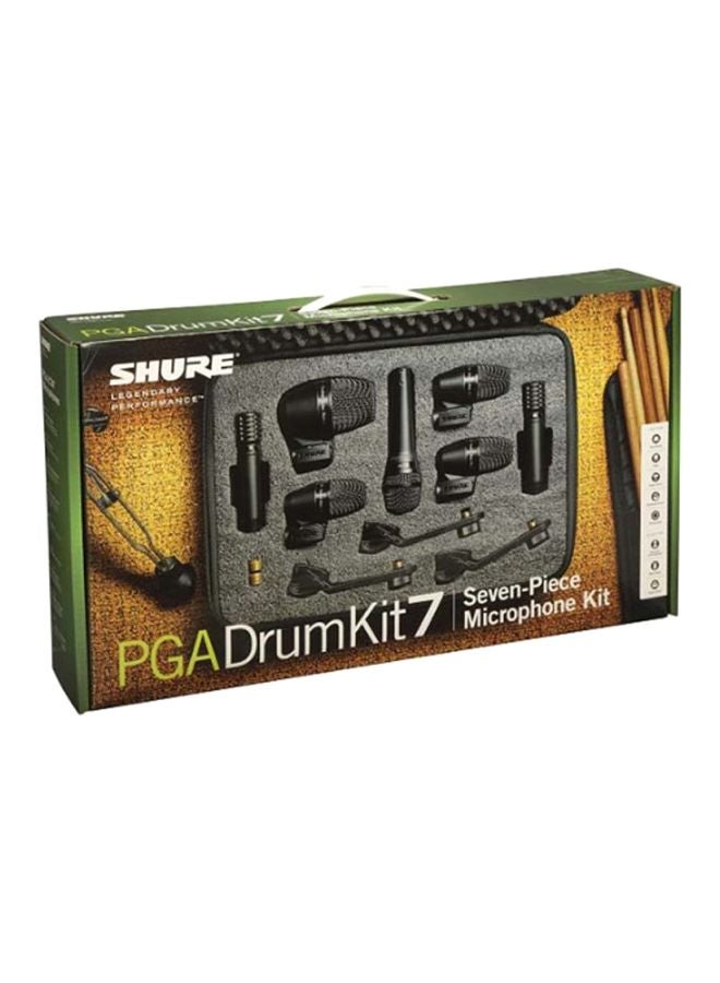 Shure 21-Piece PGA Drum Microphone System Set PGADRUMKIT7 Black/Silver  - Image 3