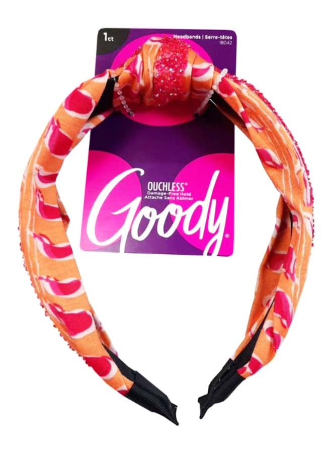 قودي  ربطة رأس مطبوعة برتقالي / أحمر 30جرام - Image 1