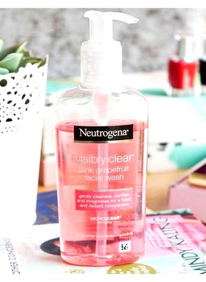 Neutrogena - Visibly Clear Facial Wash - Pink Grapefruit Pink Grapefruit 200ml - Image 1