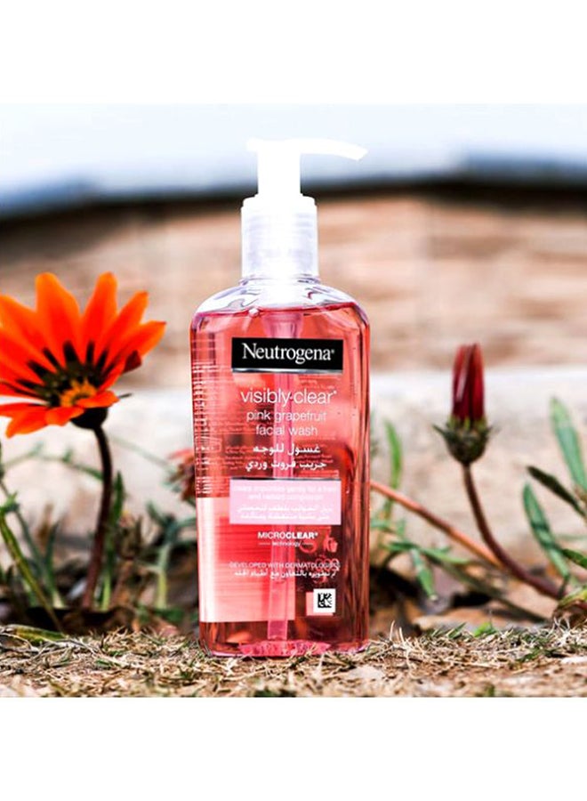 Neutrogena - Visibly Clear Facial Wash - Pink Grapefruit Pink Grapefruit 200ml - Image 1