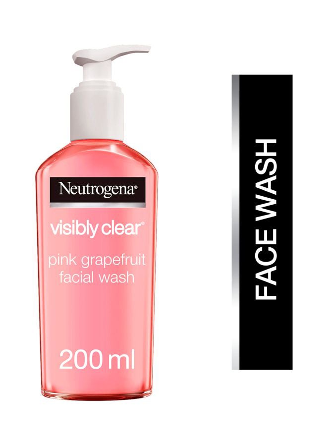 Neutrogena - Visibly Clear Facial Wash - Pink Grapefruit Pink Grapefruit 200ml - Image 1