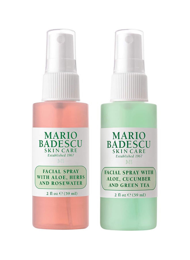 2-Piece Facial Spray Orange/Green 118ml