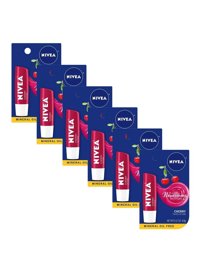 نيفيا مجموعة إصبع العناية بالشفاه بنكهة الكريز مكونة من 6 قطع - Image 2
