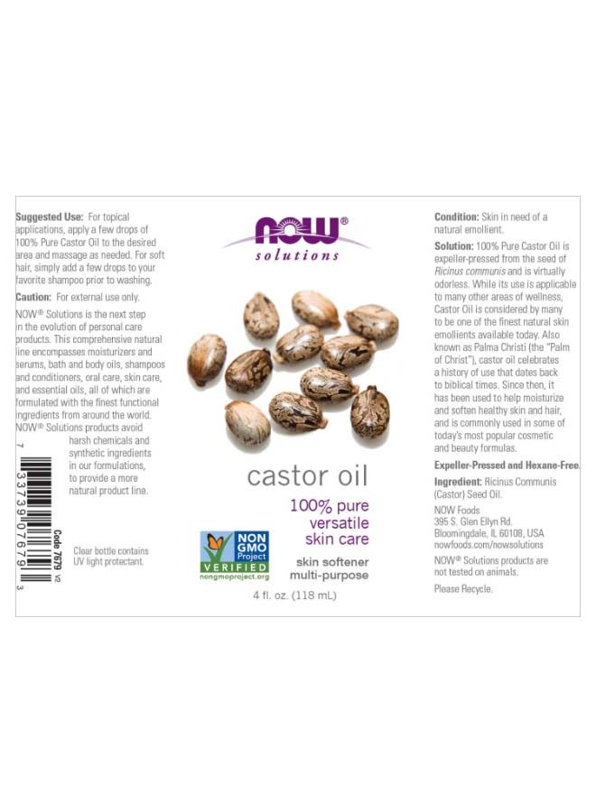 Now Foods - Multi-Purpose Castor Oil 118ml - Image 1