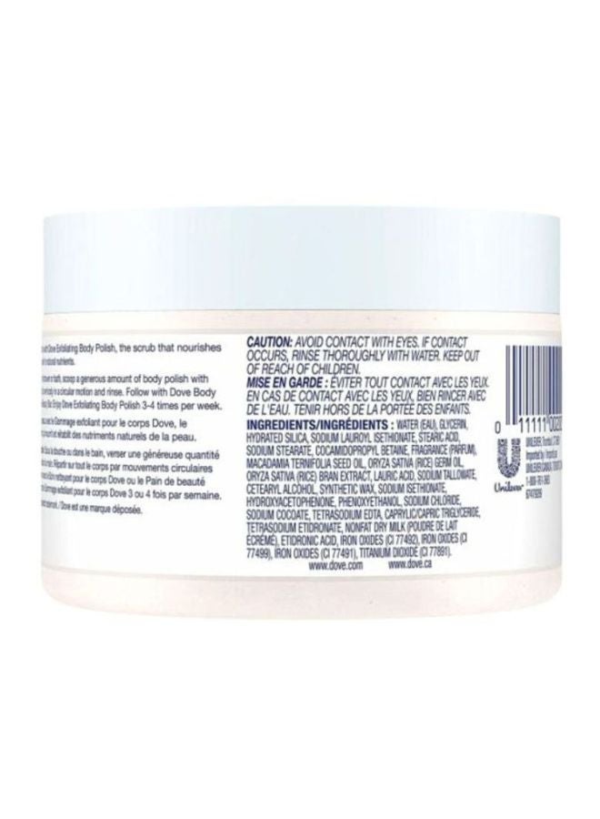 Dove Exfoliating Body Polish With Macadamia And Rice Milk 298grams - Image 2