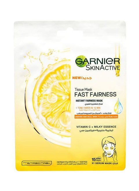 Garnier SkinActive Fast Fairness Instant Fairness Tissue Mask 28g 28grams