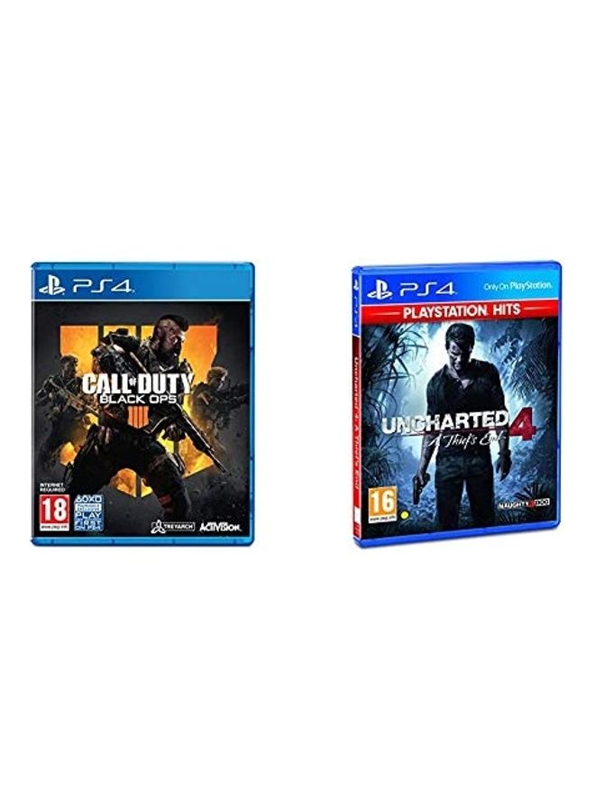 Activision Call Of Duty: Black Ops IIII + Uncharted 4: A Thief's End - (Intl Version) - PlayStation 4 (PS4) - Image 1