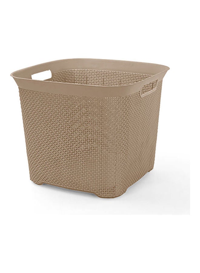 El Helal & Silver Star Laundry Basket BoBos Square Beige Café 35Liters  - Image 1