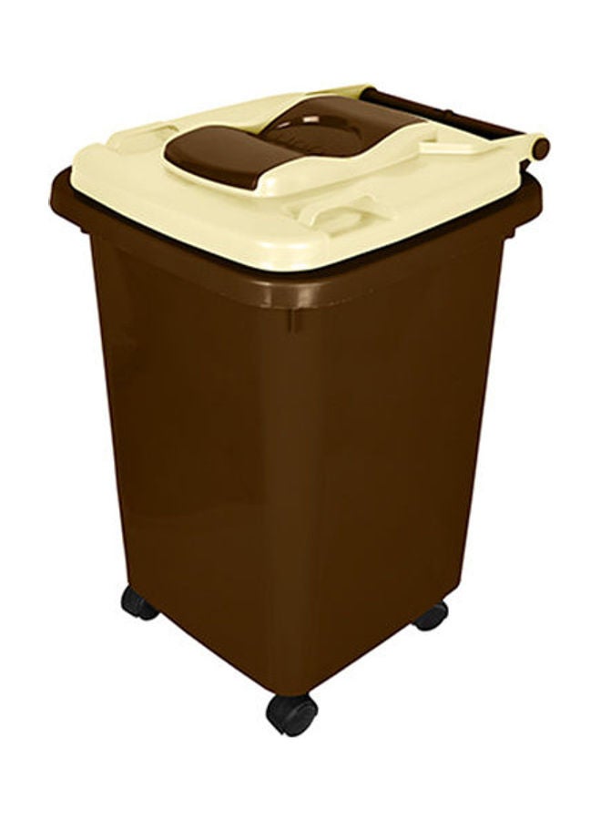 Garbage with wheels Brown/Beige 48x42x63cm