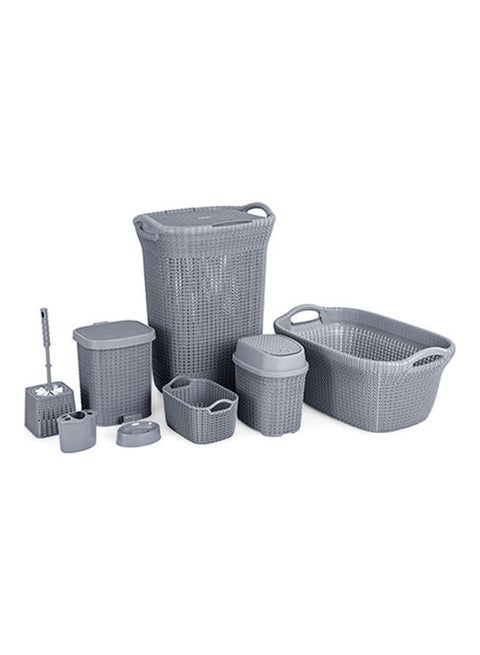 Palm Set of 8 Grey