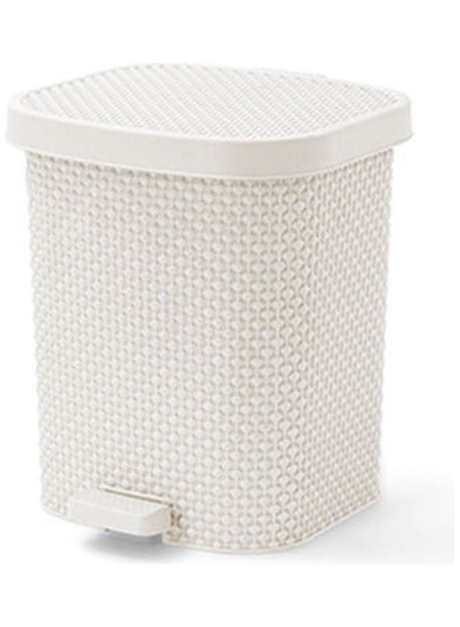 سلة مهملات بوبوس أبيض