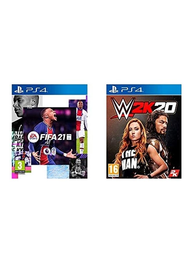EA FIFA 21 Standard Edition + WWE 2K20 - playstation_4_ps4 - Image 1