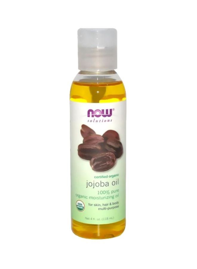 Now Foods - Organic Jojoba Oil, Moisturizing Multi-Purpose Oil for Face, Hair and Body Clear 118ml - Image 1