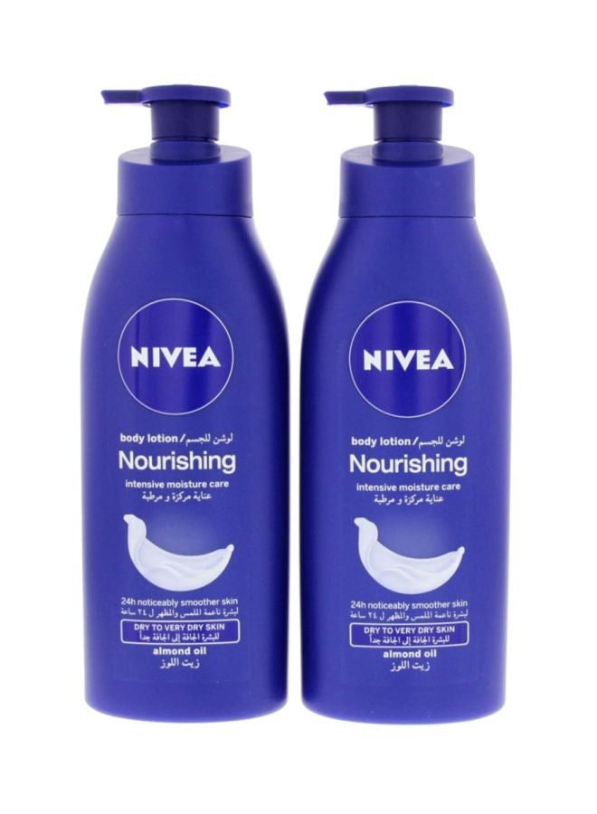 Nivea Pack Of 2 Nourishing Intensive Moisture Care Body Lotion 2x400ml - Image 1