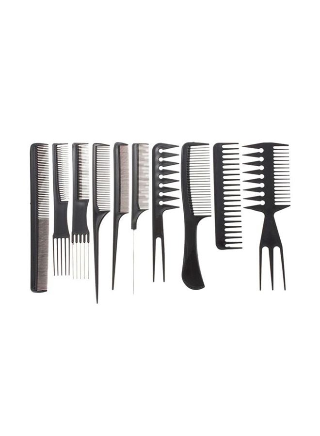 Sharpdo 10-Piece Hair Comb Set Black - Image 1