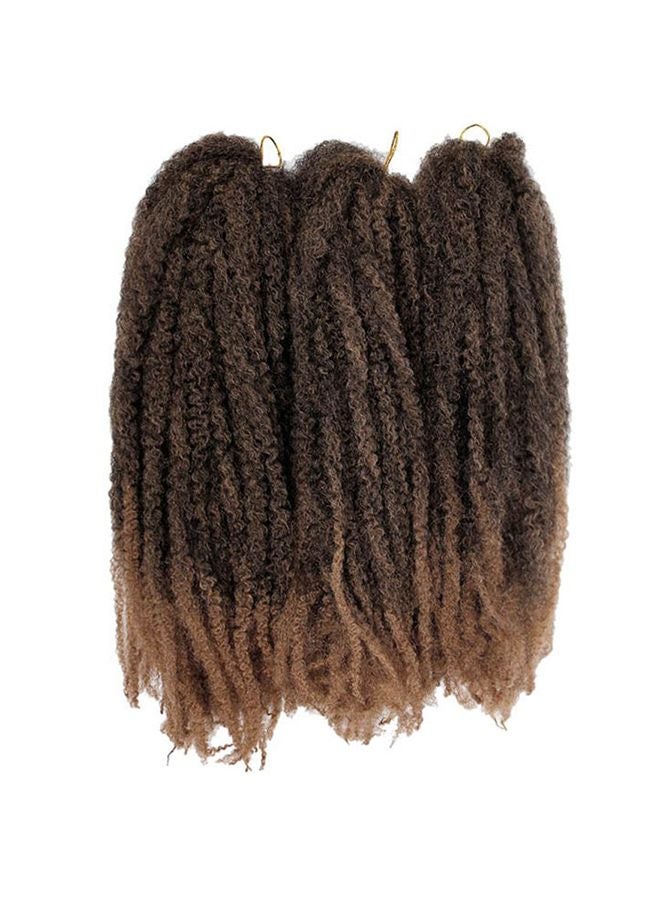 شاربدو شعر مستعار صناعي مجدول بني 45سم - Image 1