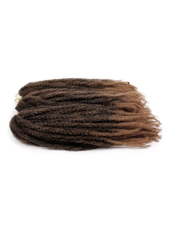 شاربدو شعر مستعار صناعي مجدول بني 45سم - Image 2