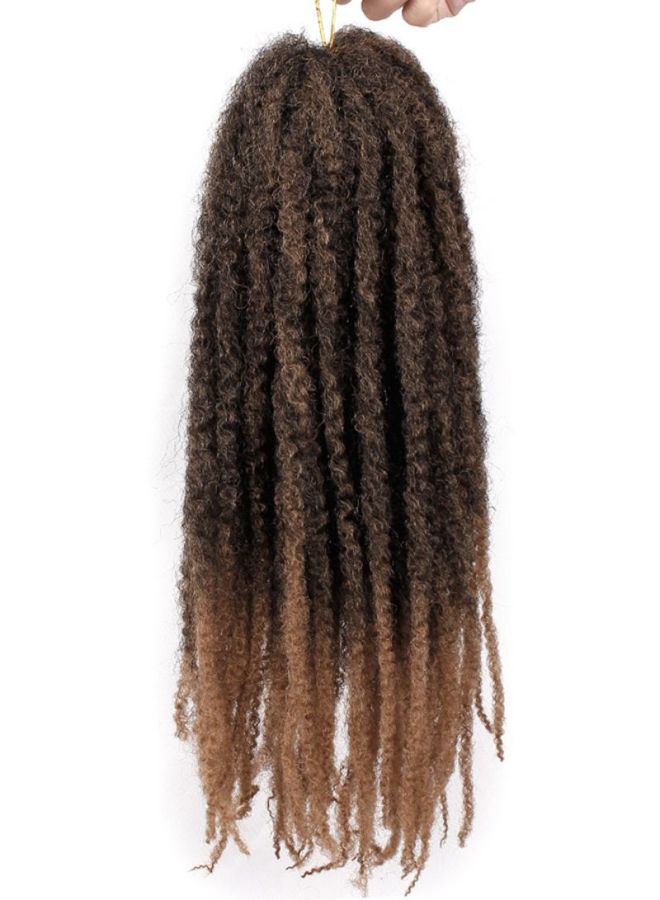 شاربدو شعر مستعار صناعي مجدول بني 45سم - Image 5