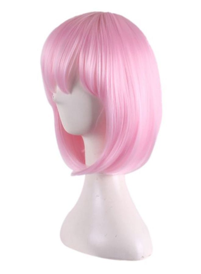 شاربدو باروكة شعر صناعية وردي 30سم - Image 2