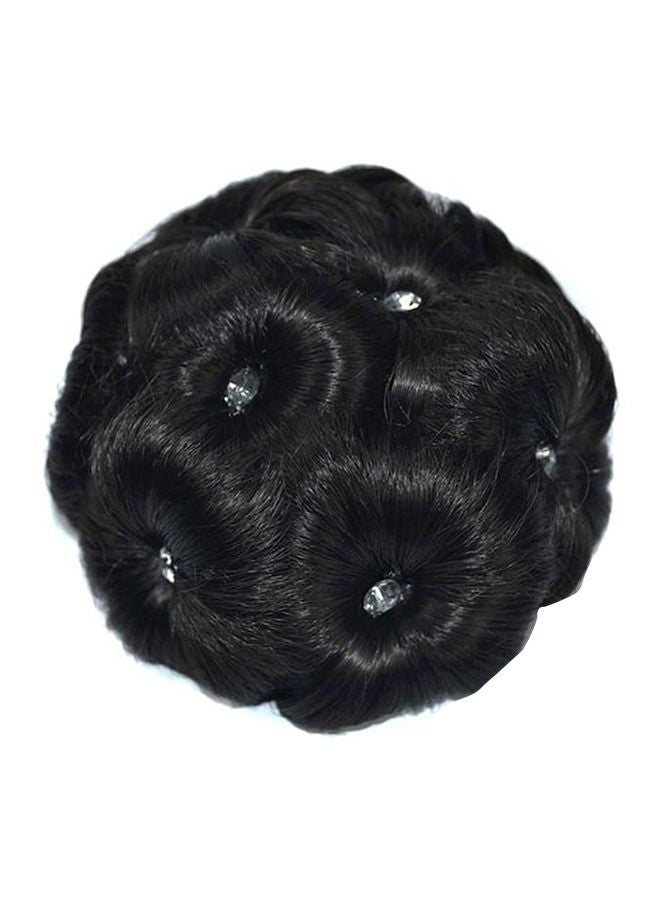 Beauenty Synthetic Loose Bun Black/Clear 12cm - Image 1