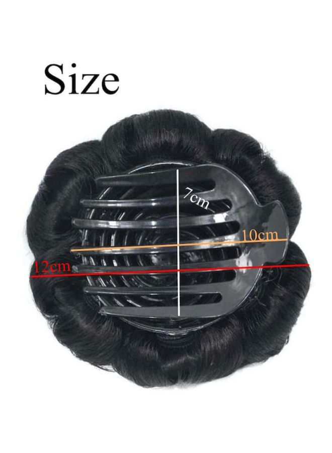 Beauenty Synthetic Loose Bun Black/Clear 12cm - Image 2