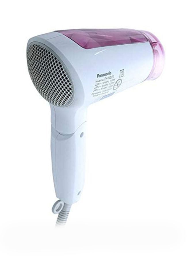 Panasonic Fordable Hair Dryer White/Pink 7x14.1x21.4cm - Image 2