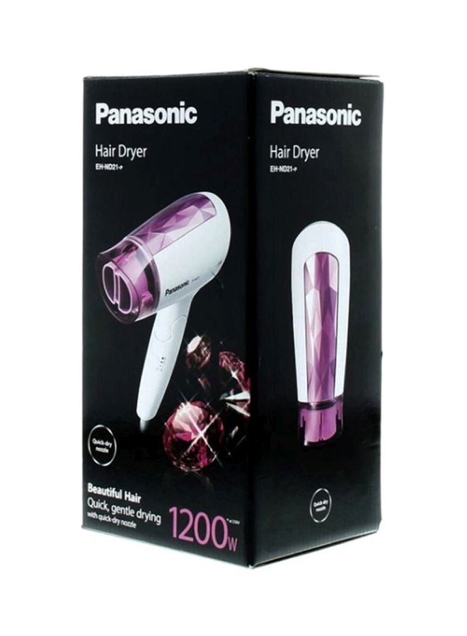 Panasonic Fordable Hair Dryer White/Pink 7x14.1x21.4cm - Image 5