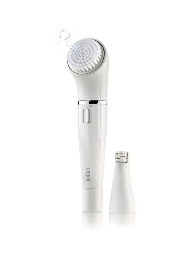 BRAUN 2-In-1 FaceSpa Cleansing Brush And Facial Epilator Set White/Purple 23x16x6cm - Image 3