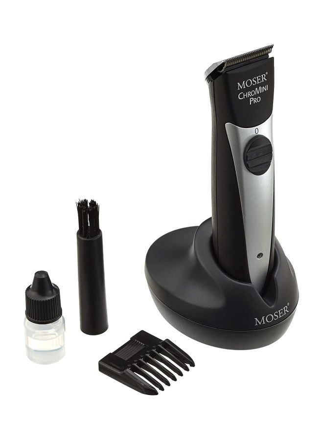 MOSER ChroMini Pro Professional Hair Trimmer Black/Silver/Clear - Image 1