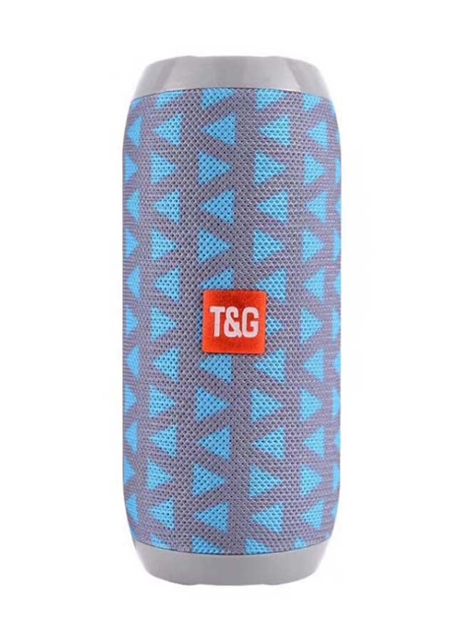 T&G Waterproof Dual-Diaphragm Bluetooth Subwoofer Speaker Blue/Silver - Image 1