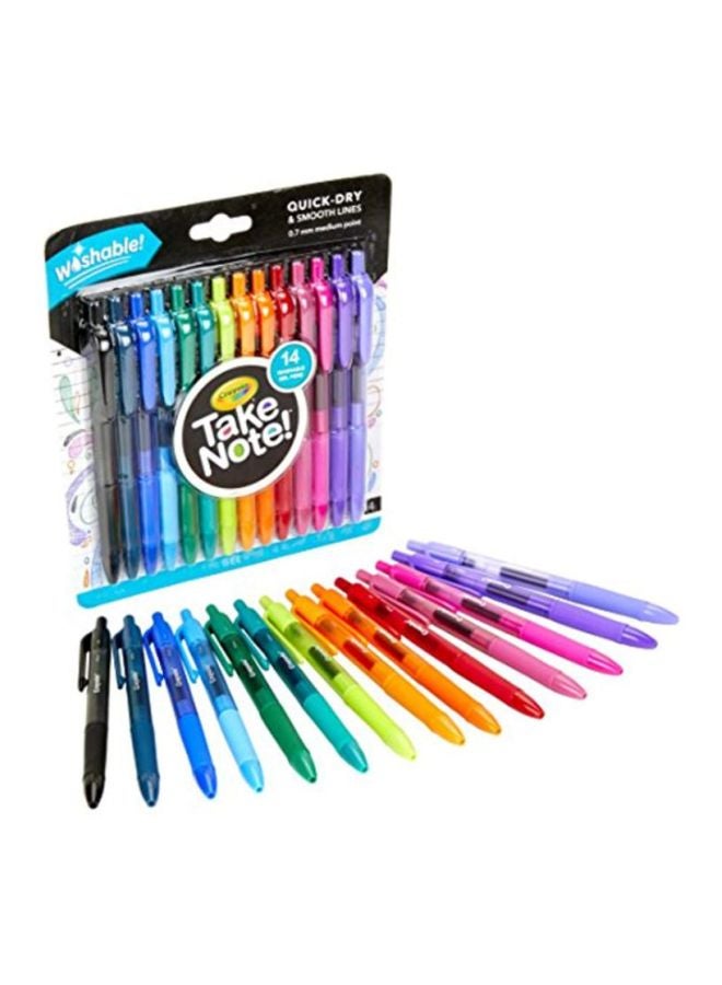 كرايولا مجموعة أقلام حبر جل قابلة للغسل ومكونة من 14 قطعة متعدد الألوان - Image 1