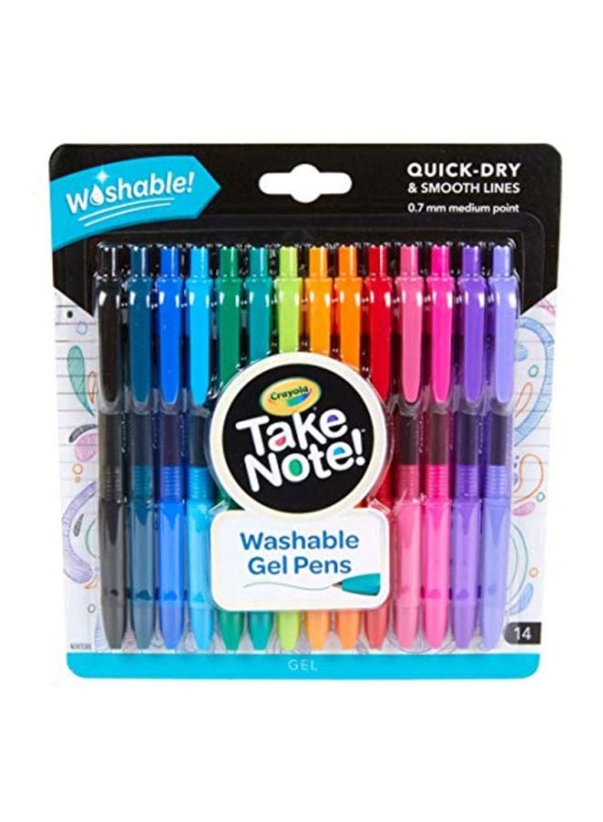 كرايولا مجموعة أقلام حبر جل قابلة للغسل ومكونة من 14 قطعة متعدد الألوان - Image 2