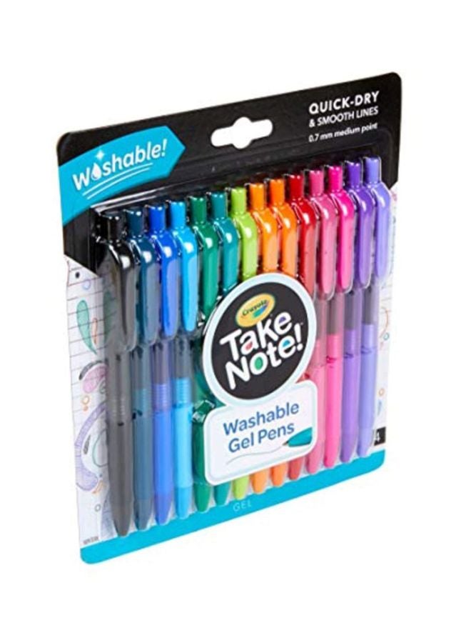 كرايولا مجموعة أقلام حبر جل قابلة للغسل ومكونة من 14 قطعة متعدد الألوان - Image 4