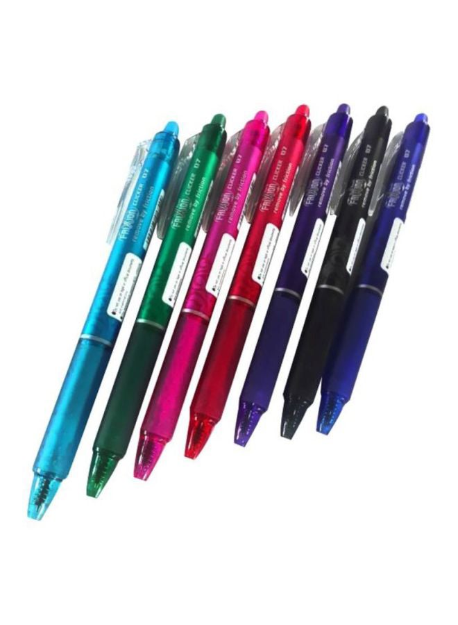 بايلوت مجموعة أقلام حبر فركشن كروية الرأس وتعمل بالضغط مكونة من 7 قطع متعدد الألوان