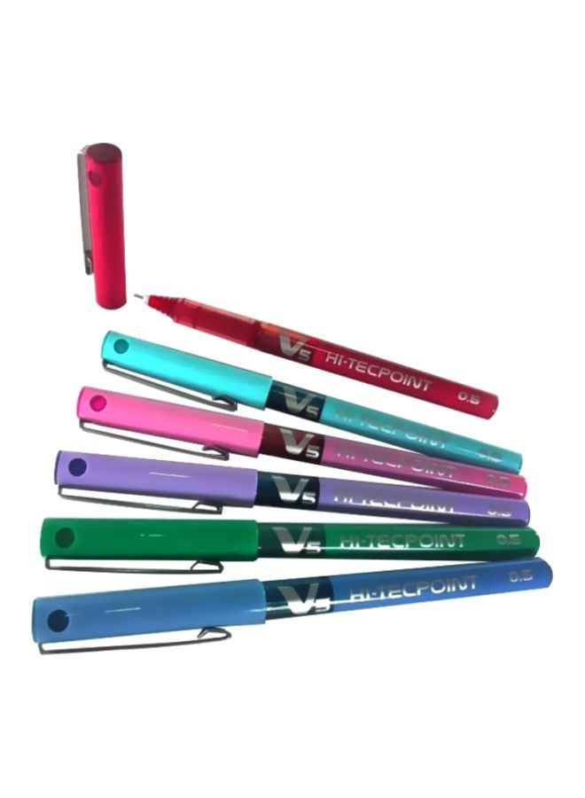 PILOT 6-Piece Hi-Tecpoint Cyan/Red/Blue/Green 