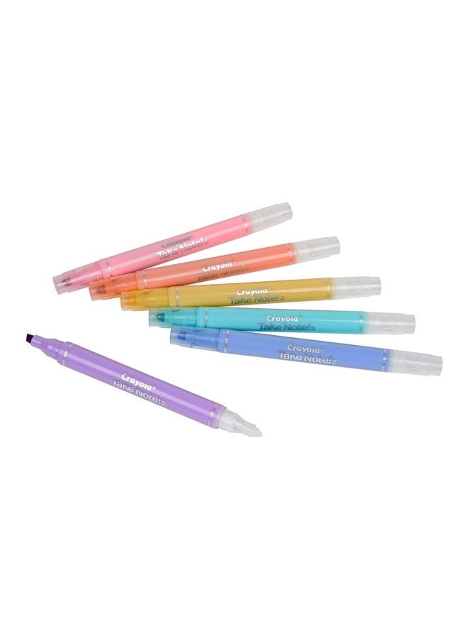 Crayola 6-Piece Take Note! Erasable Highlighters Blue/Purple/Yellow - Image 1