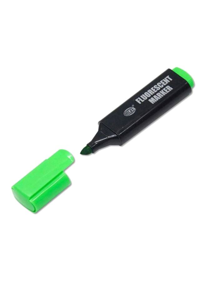 FIS 10-Piece Fluorescent Highlighter Set Black/Green - Image 2