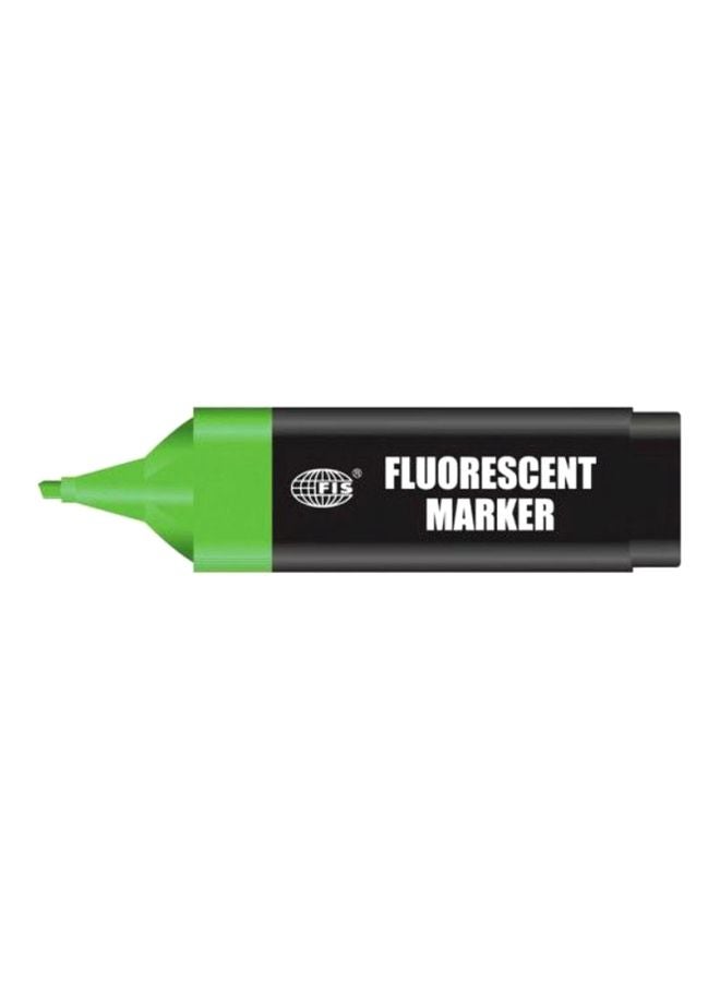 FIS 10-Piece Fluorescent Highlighter Set Black/Green - Image 3