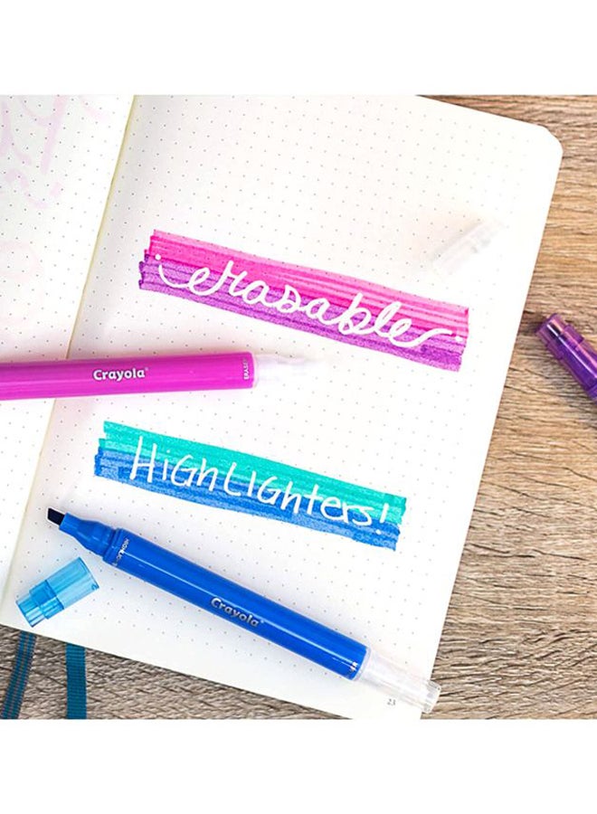 Crayola 6-Piece Take Note! Erasable Highlighters Blue/Purple/Yellow - Image 4