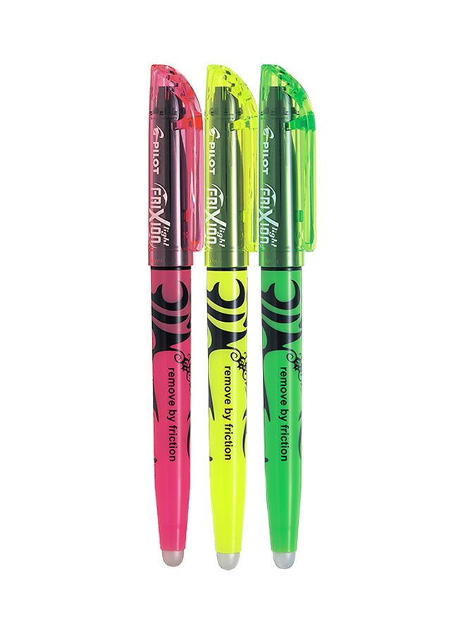 بايلوت أقلام تحديد الأشياء المهمة من فريكسيون مكون من 3 قطع وردي/ أخضر - Image 1