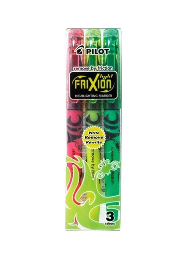 بايلوت أقلام تحديد الأشياء المهمة من فريكسيون مكون من 3 قطع وردي/ أخضر - Image 2