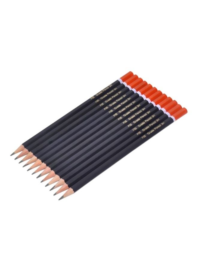 إف اي أس  طقم أقلام رصاص 3H مكون من 12 قطعة أزرق/أحمر - Image 1